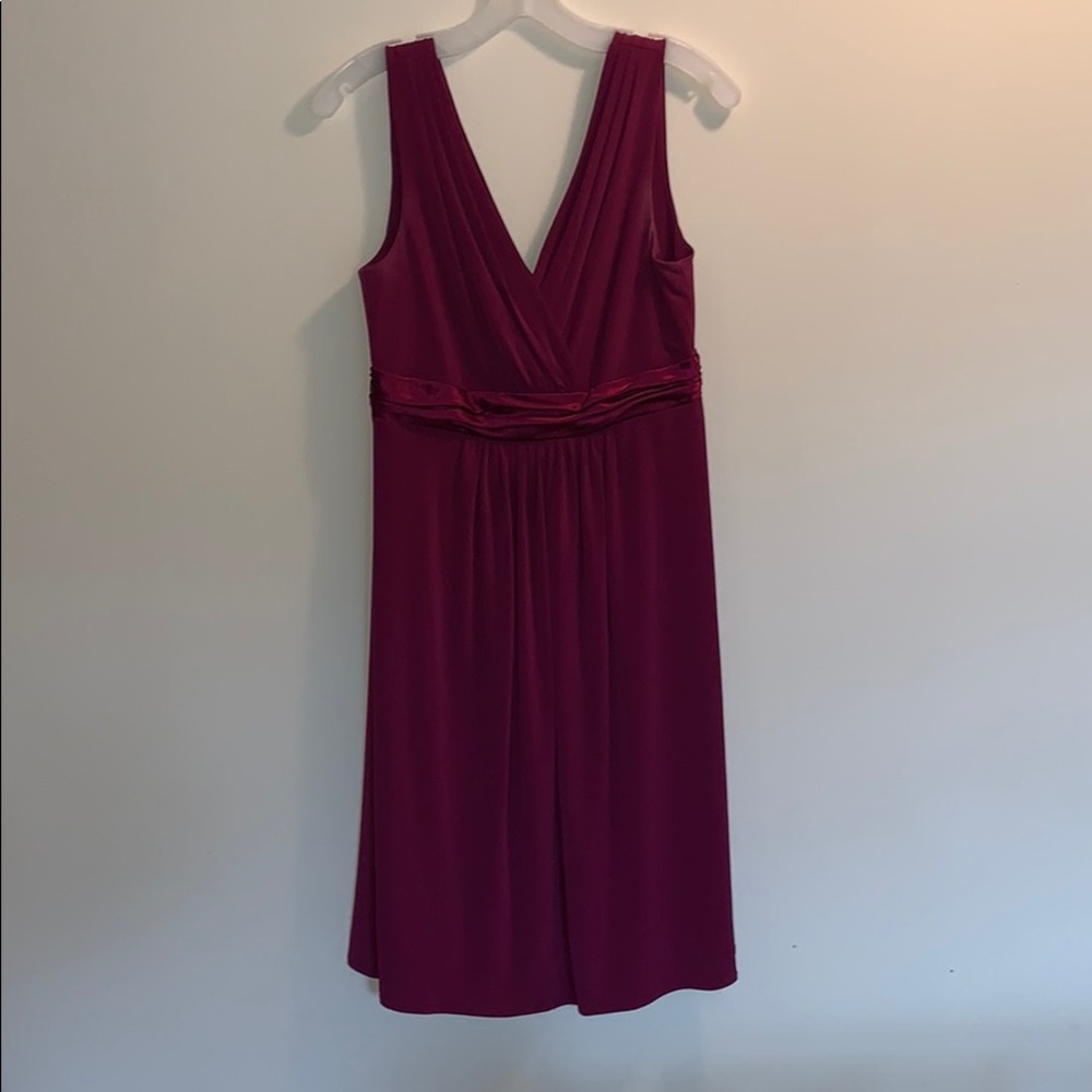 Sangria color formal cocktail dress
